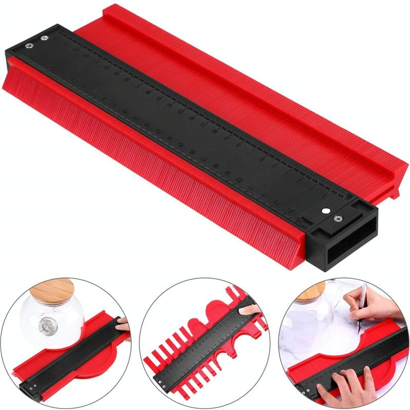 10 Inch Woodworking Contour Arc Gauge Tool Multifunctional Red