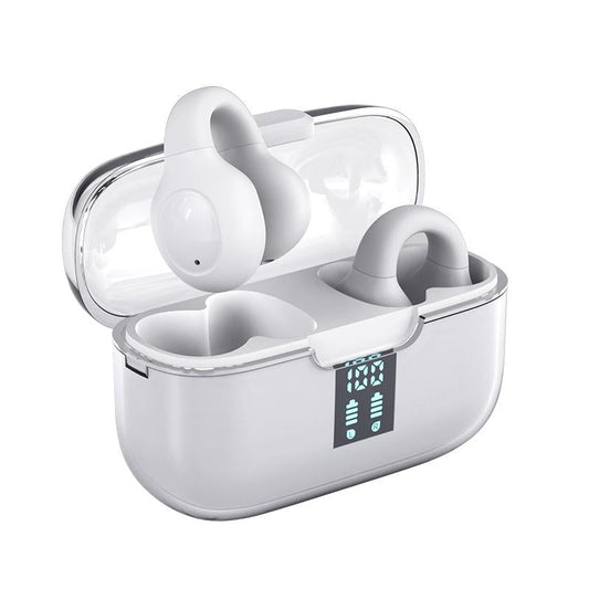 G91 Ear Clip Bone Conduction Tws Noise Reduction Bluetooth Earphone White