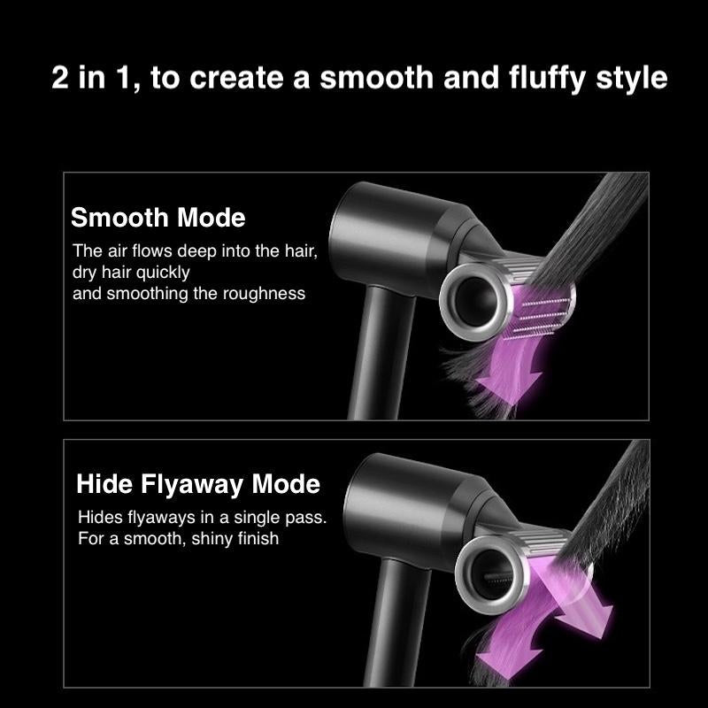 Smooth Flyaway Nozzle For Dyson Hair Dryer Copper Nickel Gray