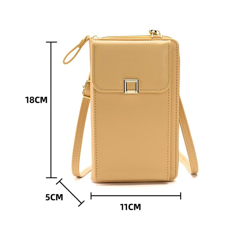 Women Cross Body Phone Purse With Long Strap White