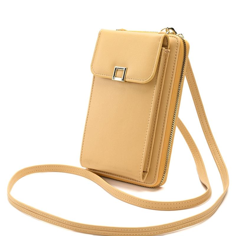 Women Cross Body Phone Purse With Long Strap White