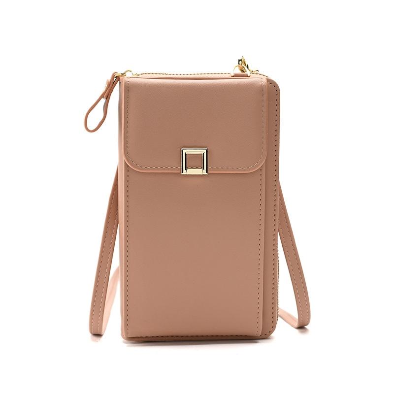 Women Cross Body Phone Purse With Long Strap White
