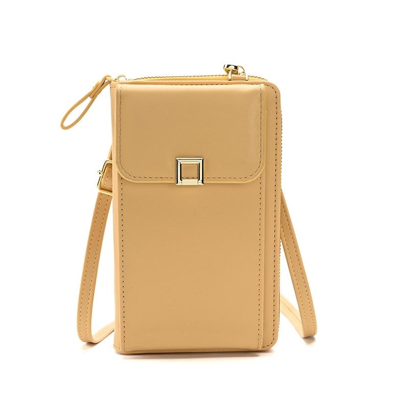 Women Cross Body Phone Purse With Long Strap White