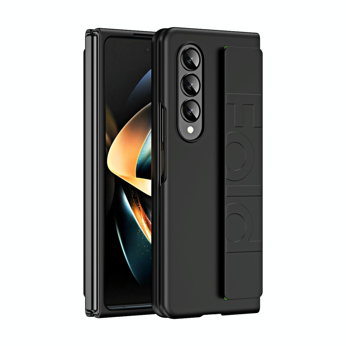 For Samsung Galaxy Z Fold4 5G Shockproof Wristband - Elastic Black