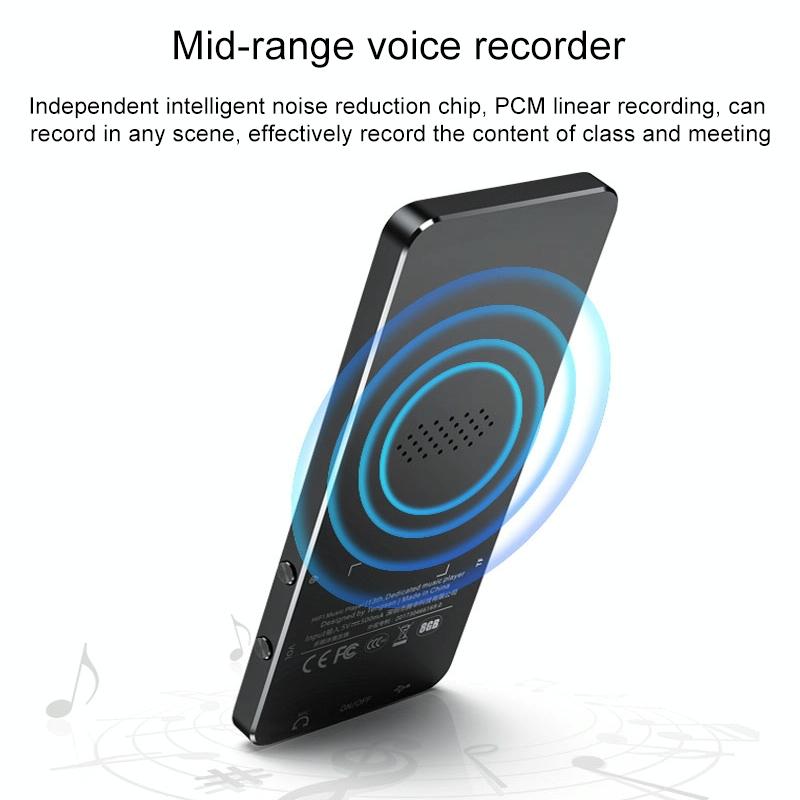 1.8 Inch Metal Bluetooth Mp3 / Mp4 Player With Touch Screen 8Gb Black