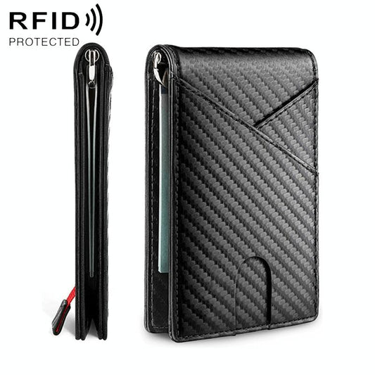 Carbon Fiber Business Wallet For Men Rfid Protection Black