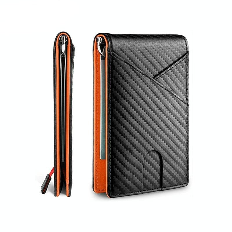 Carbon Fiber Business Wallet For Men Rfid Protection Black