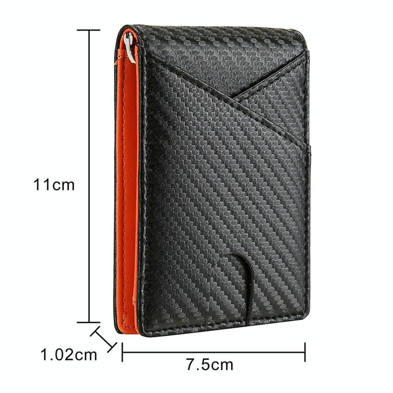 Carbon Fiber Business Wallet For Men Rfid Protection Black