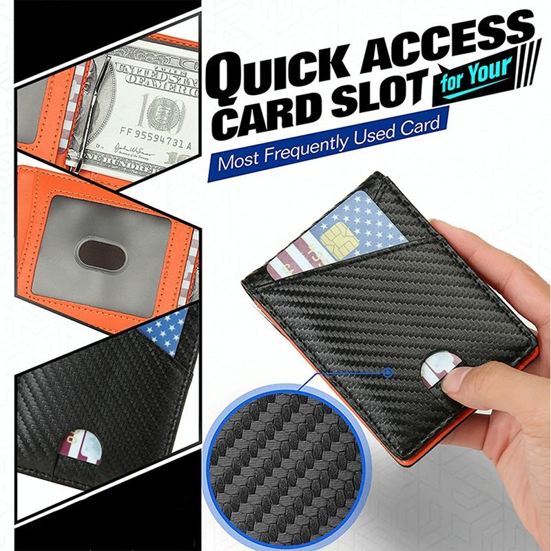 Carbon Fiber Business Wallet For Men Rfid Protection Black