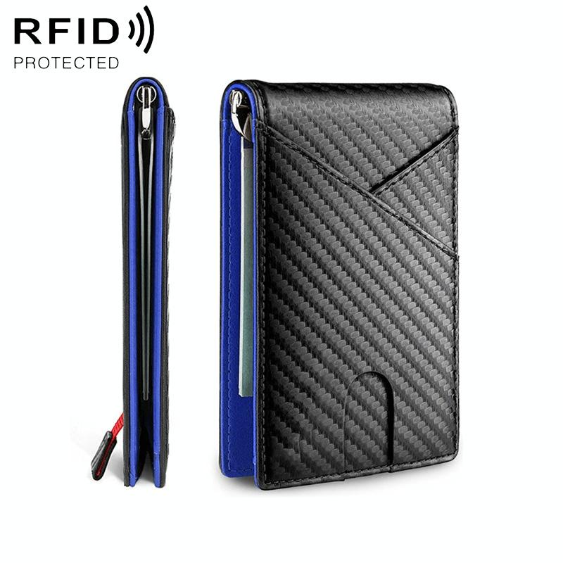 Carbon Fiber Business Wallet For Men Rfid Protection Black