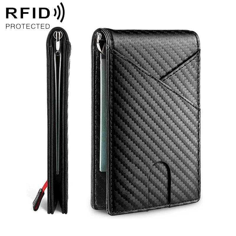 Carbon Fiber Business Wallet For Men Rfid Protection Black