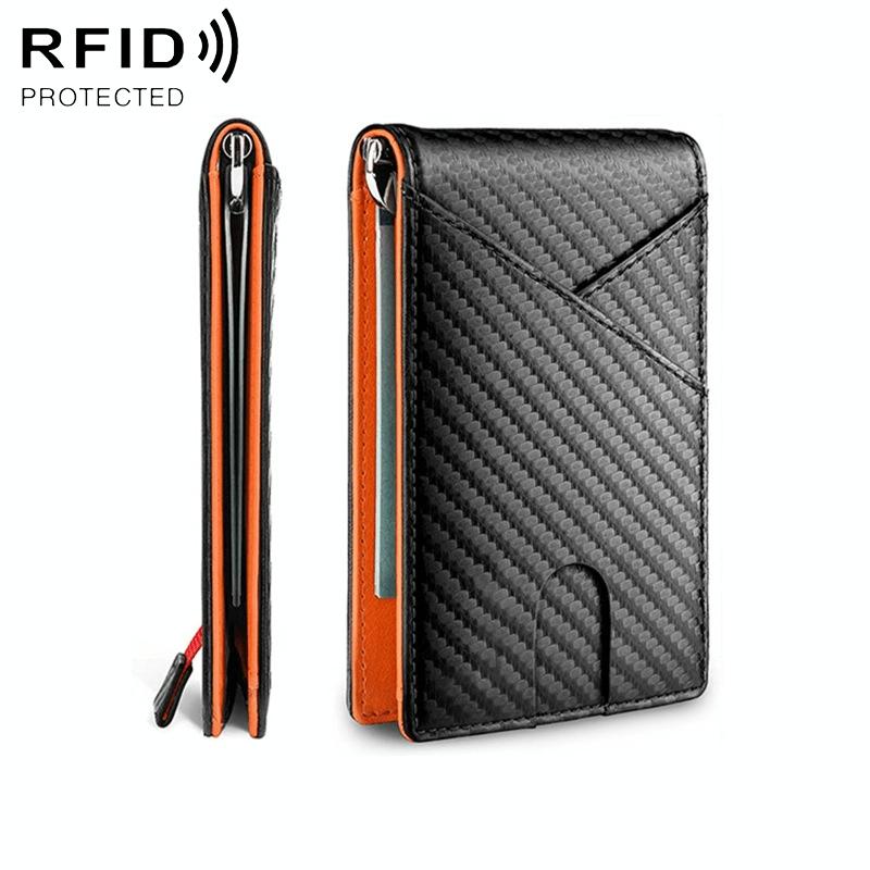 Carbon Fiber Business Wallet For Men Rfid Protection Black