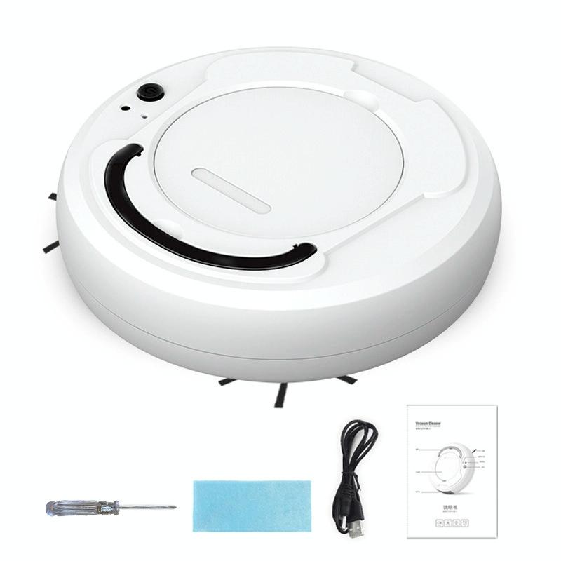 Smart 3-In-1 Robot Vacuum With Wet / Dry Mopping Rechargeable & Auto Cleaning Black White