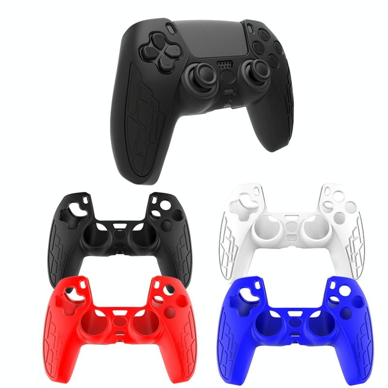 Thickened Non Slip Silicone Case For Ps5 Gamepad Protective Cover White