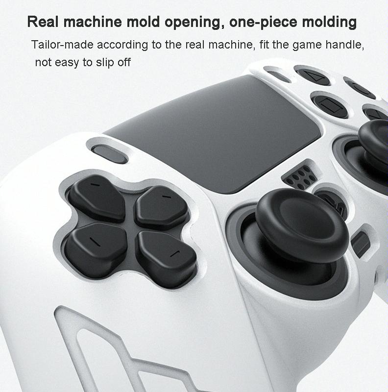 Thickened Non Slip Silicone Case For Ps5 Gamepad Protective Cover White