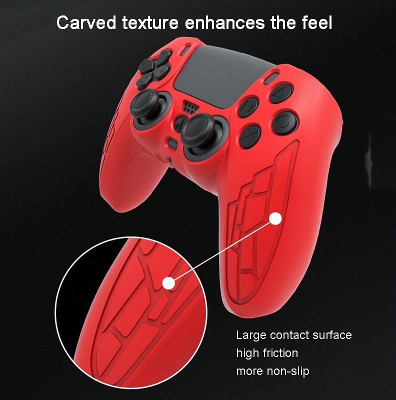 Thickened Non Slip Silicone Case For Ps5 Gamepad Protective Cover White