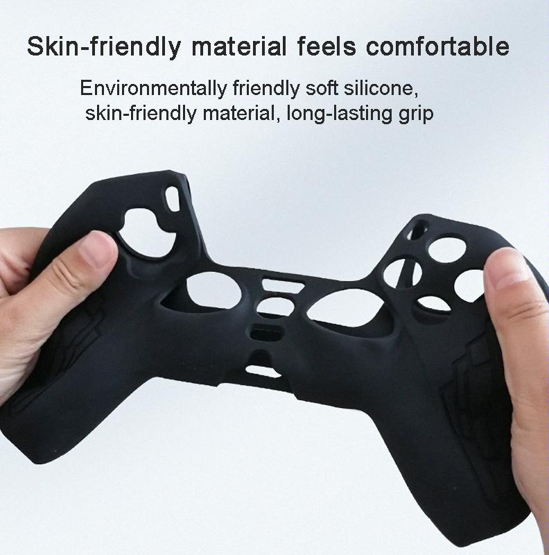 Thickened Non Slip Silicone Case For Ps5 Gamepad Protective Cover White