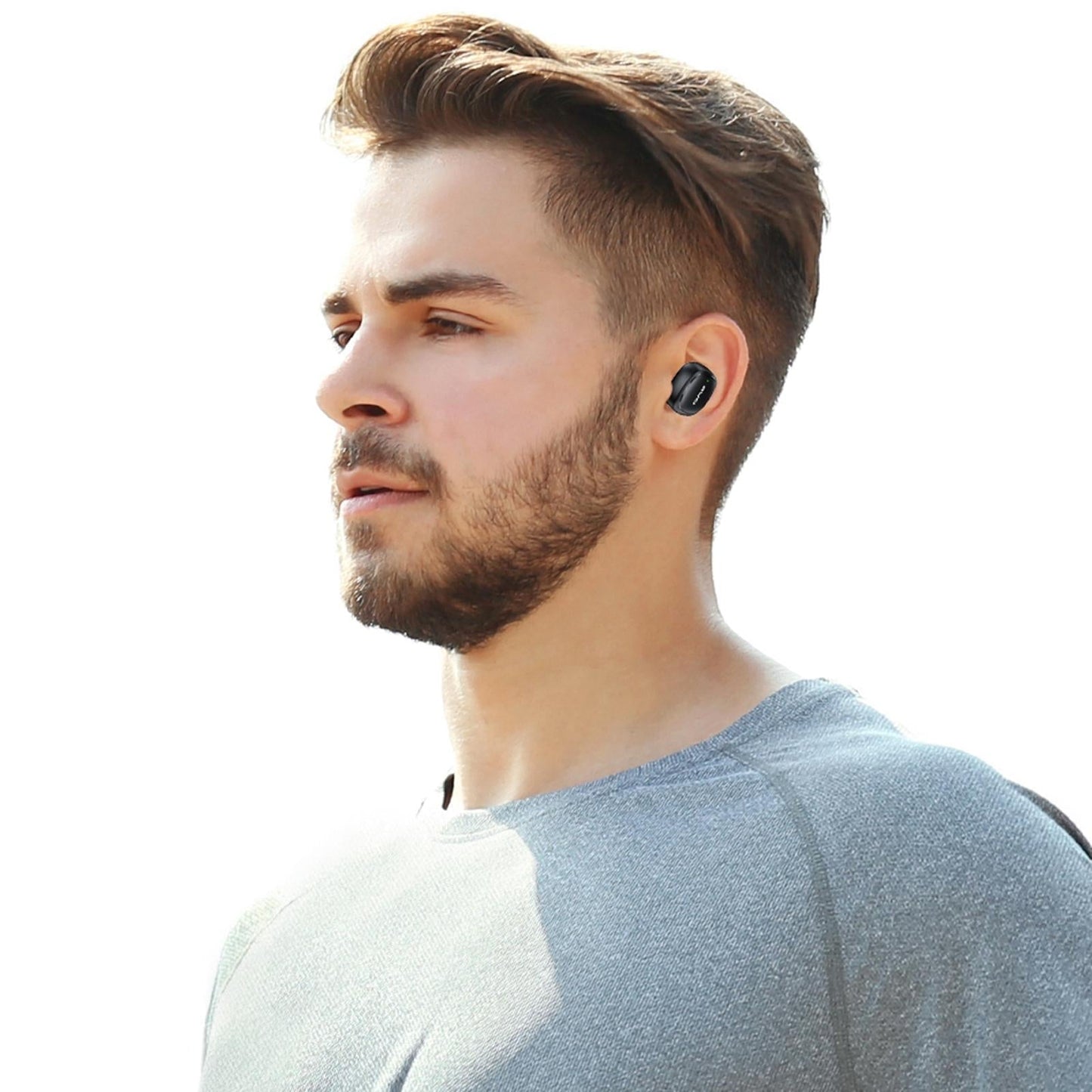 Wireless Sports Earbuds Bluetooth Lightweight Black