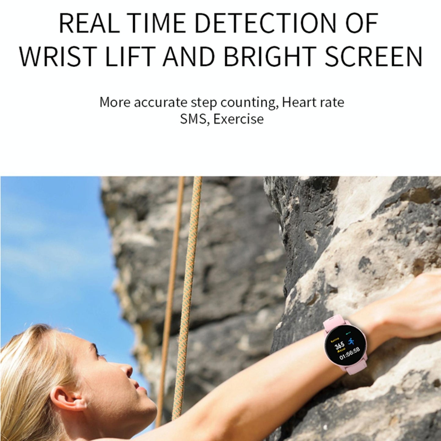 Smart Bracelet With Heart Rate Pedometer And Sleep Monitor Blue