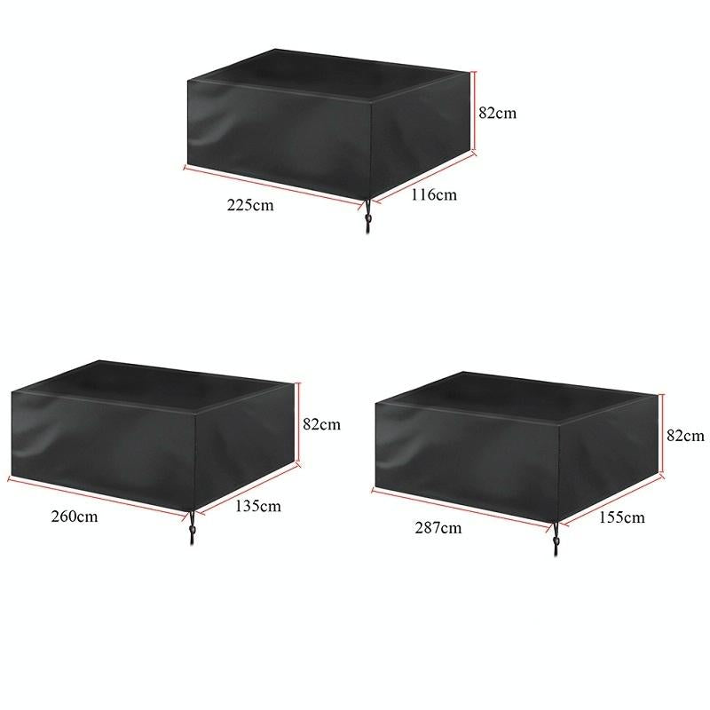 Water Repellent Billiard Table Cover 225X116x82cm Black