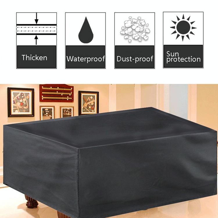 Water Repellent Billiard Table Cover 225X116x82cm Black