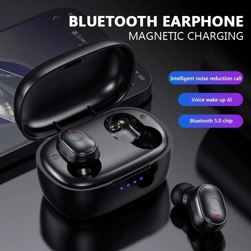 Waterproof Mini Touch Control Bluetooth Earphones With Noise Cancelling Black