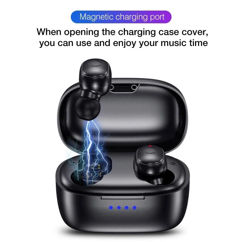 Waterproof Mini Touch Control Bluetooth Earphones With Noise Cancelling Black