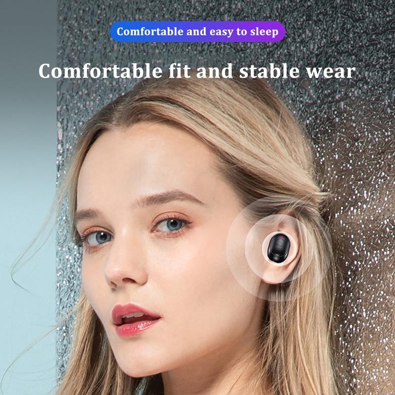 Waterproof Mini Touch Control Bluetooth Earphones With Noise Cancelling Black