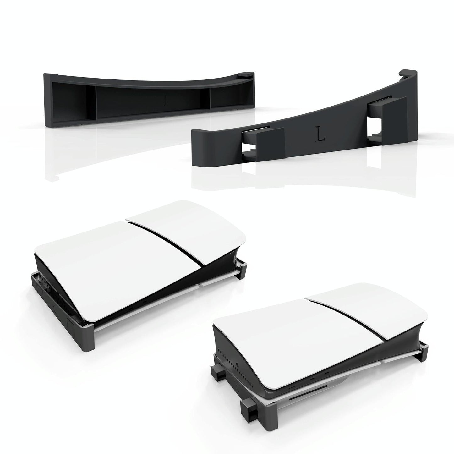 Universal Horizontal Stand For Ps5 Slim Digital / Optical Drive Version Black