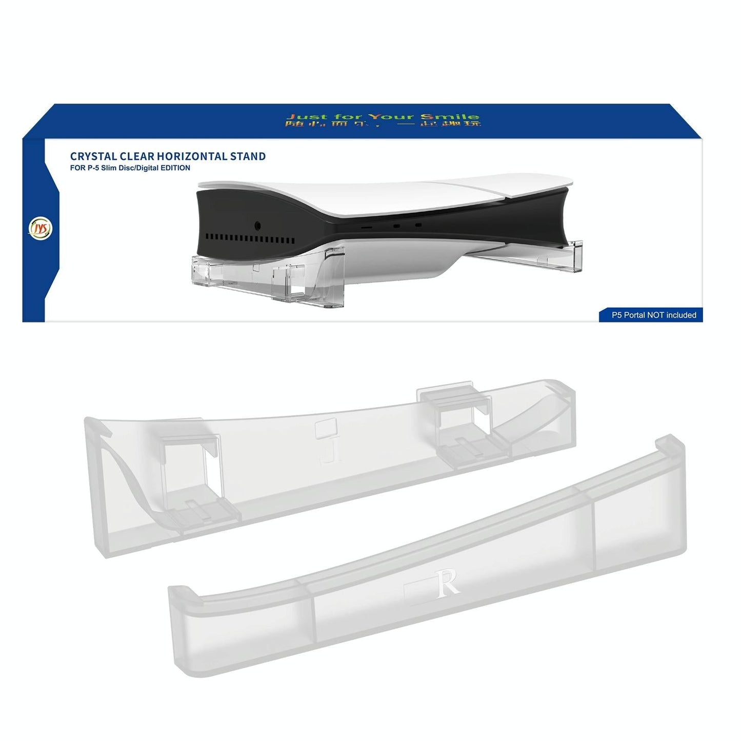 Universal Horizontal Stand For Ps5 Slim Digital / Optical Drive Version Black