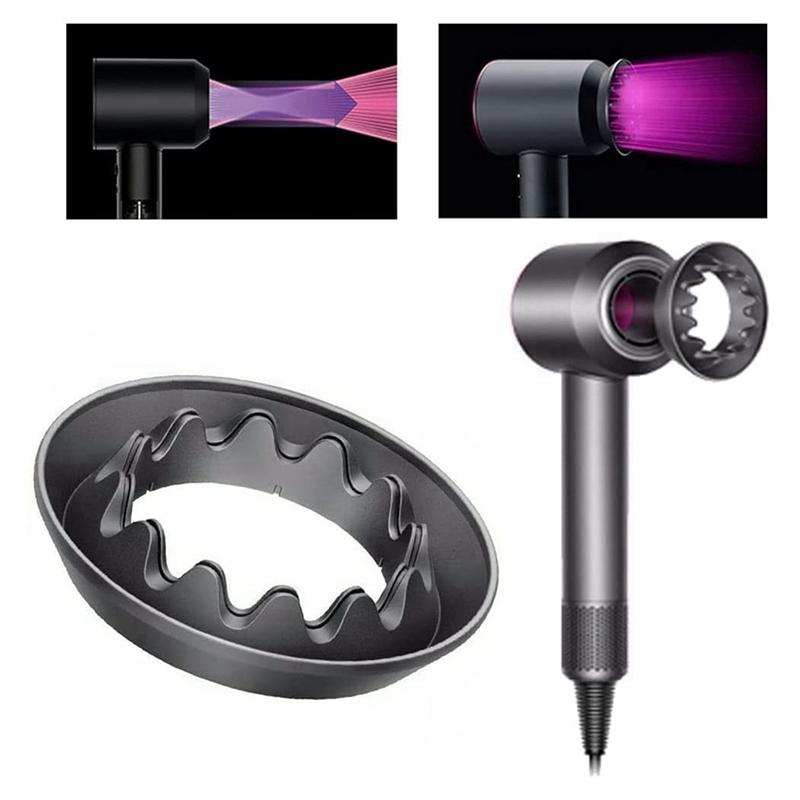 Black Dyson Hair Dryer Nozzle Attachments Gentle Air