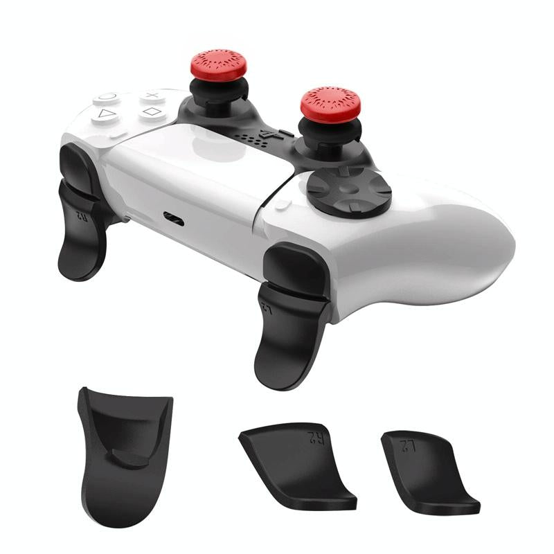 5 In 1 L1 / R1 Extended Key Game Handle For Sony Ps5 Cross & Lengthened Keys Black