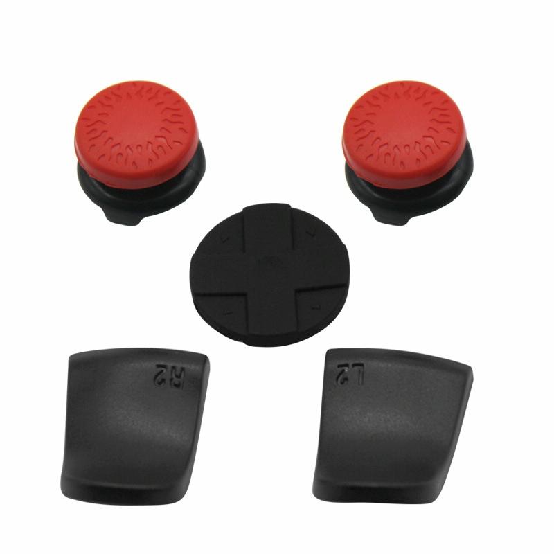 5 In 1 L1 / R1 Extended Key Game Handle For Sony Ps5 Cross & Lengthened Keys Black