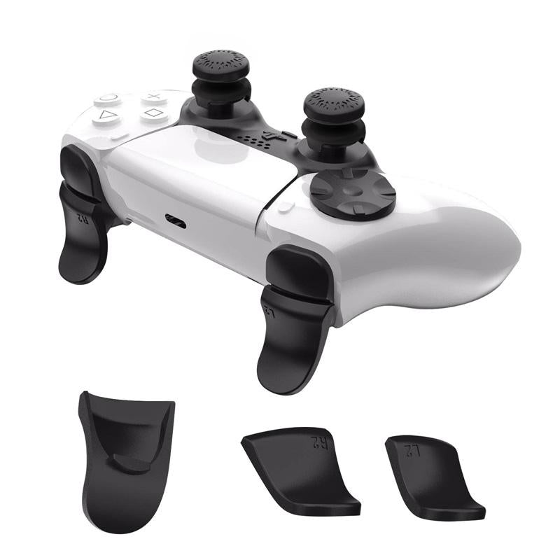 5 In 1 L1 / R1 Extended Key Game Handle For Sony Ps5 Cross & Lengthened Keys Black
