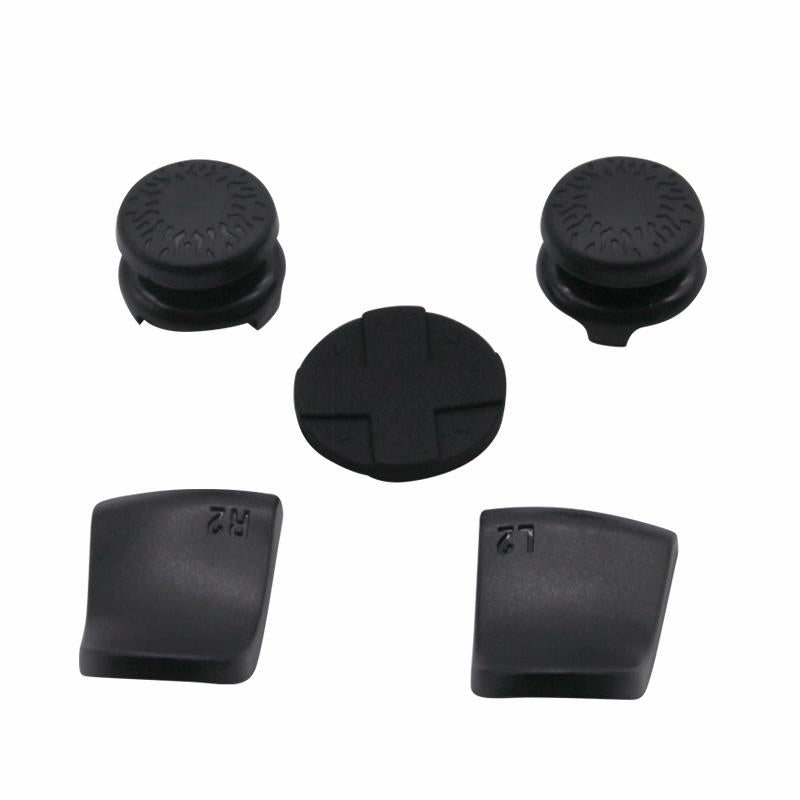 5 In 1 L1 / R1 Extended Key Game Handle For Sony Ps5 Cross & Lengthened Keys Black