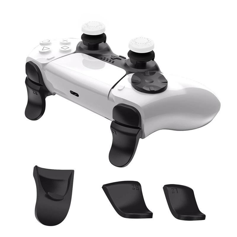5 In 1 L1 / R1 Extended Key Game Handle For Sony Ps5 Cross & Lengthened Keys Black