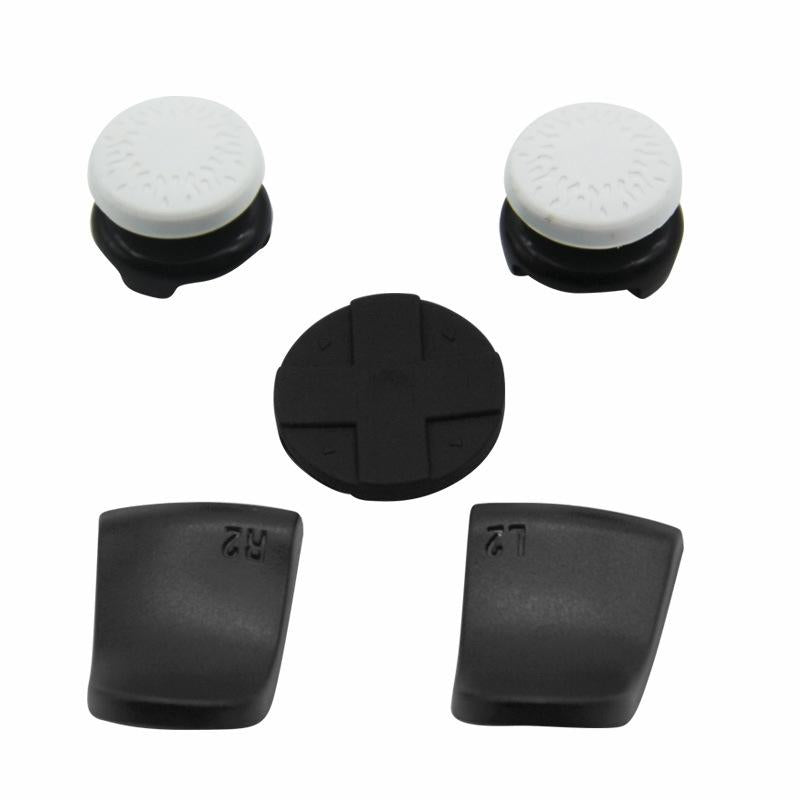5 In 1 L1 / R1 Extended Key Game Handle For Sony Ps5 Cross & Lengthened Keys Black