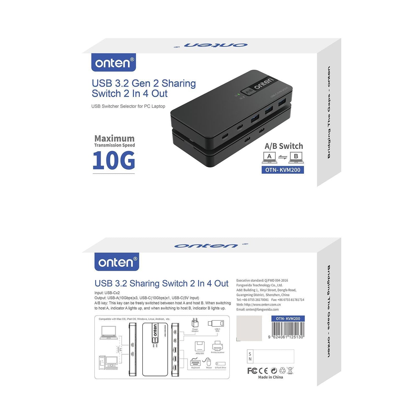 Usb 3.2 Gen2 Sharing Switch In 4 Out