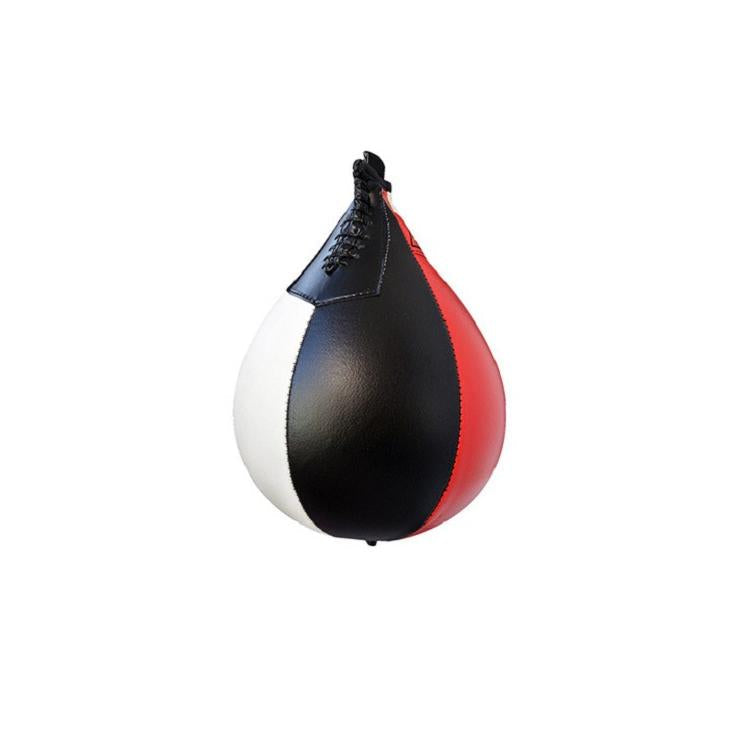 Black And White Suspended Pear Shaped Speed Ball For Boxing Red