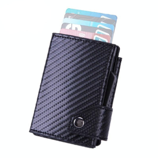 Rfid-Protected Aluminum Coin Purse Secure & Stylish Mad Horse Black