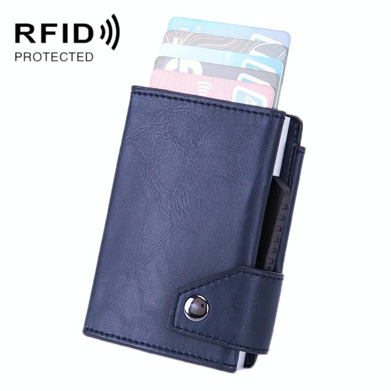 Rfid-Protected Aluminum Coin Purse Secure & Stylish Mad Horse Black