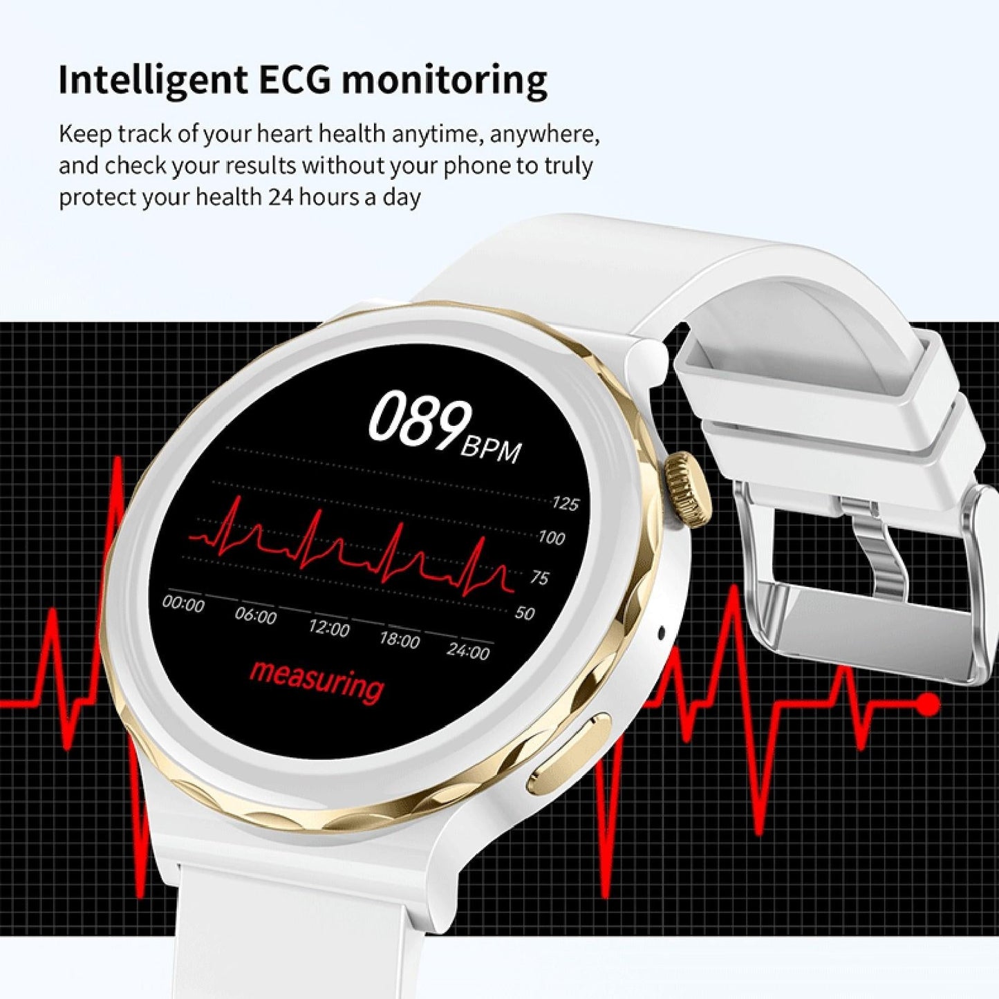 1.28 Inch Dual Mode Sport Smart Watch Support Bluetooth Call Sleep Blood Oxygen Heart Rate Pressure Health Monitor Black