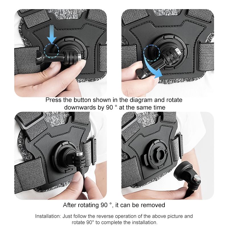 Chest Strap With Mount And Screw 7 In 1 Phone Clamp