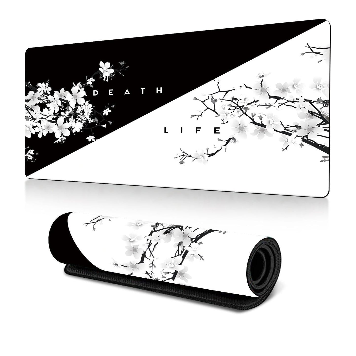Cherry Blossom Ink Painting Mouse Pad Non Slip Pattern 1 300X700x2mm