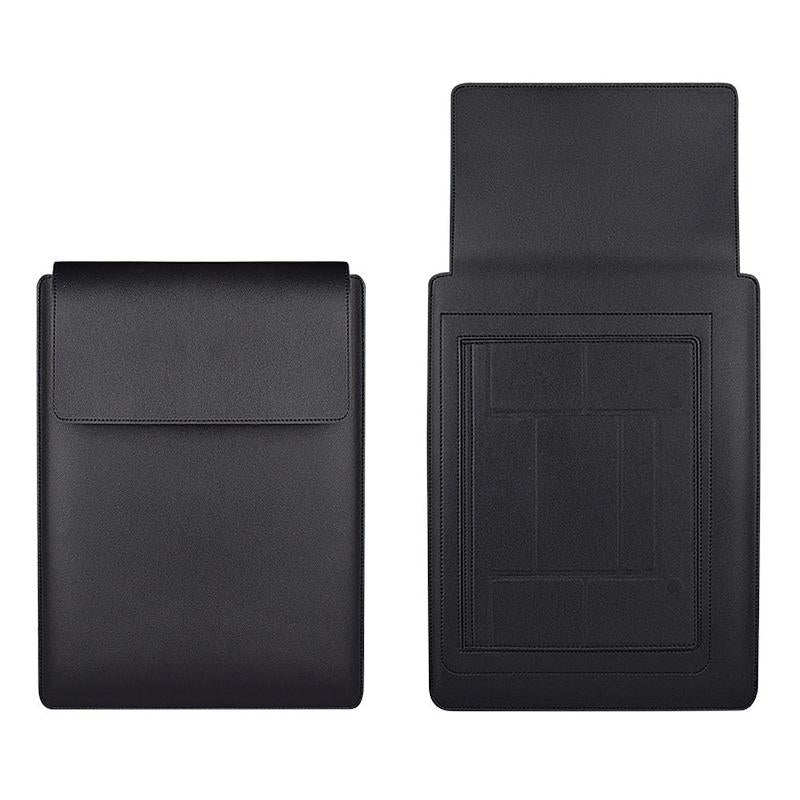 14.1 Inch Laptop Sleeve Leather Carrying Bag Black