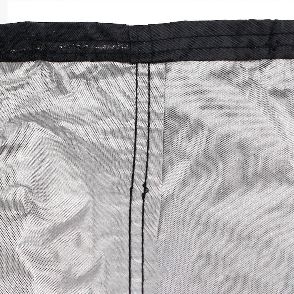 Waterproof Outdoor Bench Cover Fits 3 Seats 163X66x89cm Black / Silver