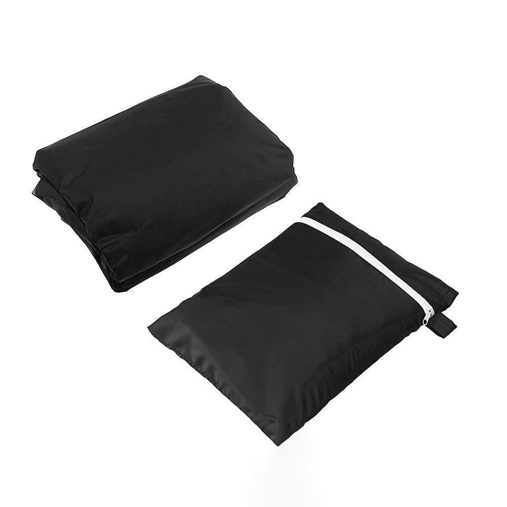 Waterproof Outdoor Bench Cover Fits 3 Seats 163X66x89cm Black / Silver