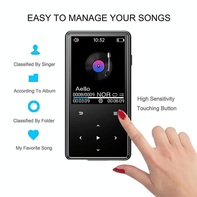 16Gb Bluetooth Mp3 / Mp4 Music Player Black