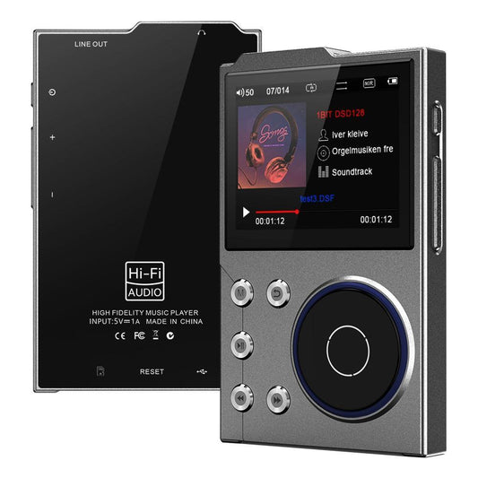 2.4 Inch Hifi Bluetooth Music Player Dsd256 Mastering Sound Quality 16Gb+16Gb Memory Gray