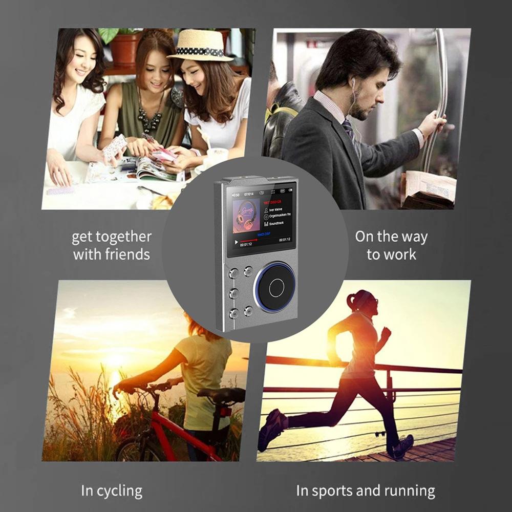2.4 Inch Hifi Bluetooth Music Player Dsd256 Mastering Sound Quality 16Gb+16Gb Memory Gray